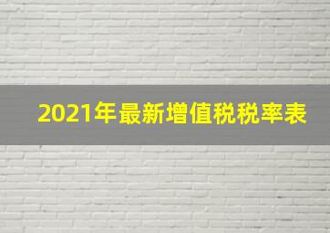 2021年最新增值税税率表