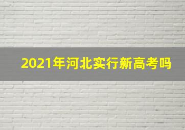 2021年河北实行新高考吗