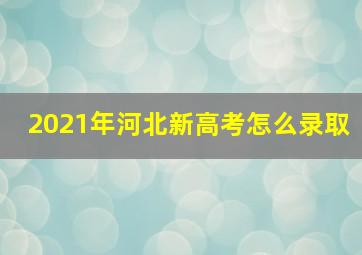 2021年河北新高考怎么录取