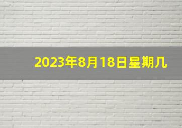 2023年8月18日星期几