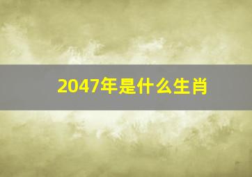 2047年是什么生肖