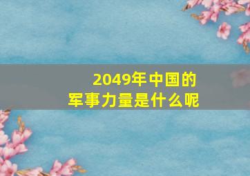 2049年中国的军事力量是什么呢