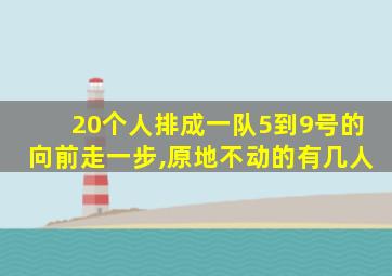 20个人排成一队5到9号的向前走一步,原地不动的有几人