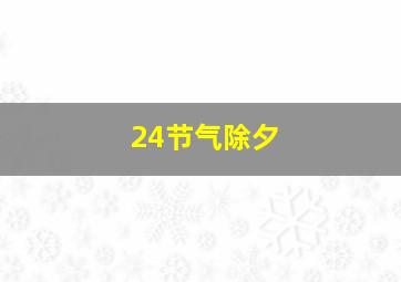 24节气除夕