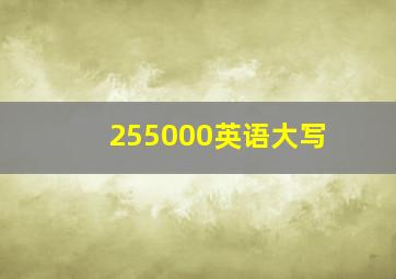 255000英语大写