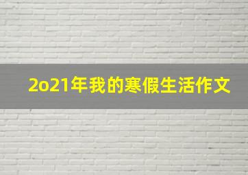 2o21年我的寒假生活作文