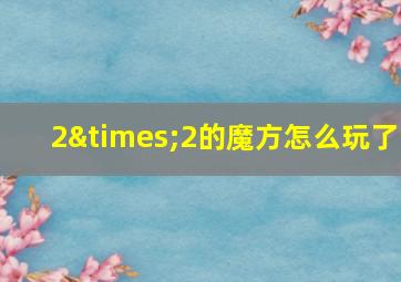 2×2的魔方怎么玩了