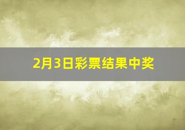 2月3日彩票结果中奖