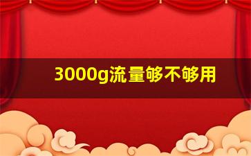 3000g流量够不够用