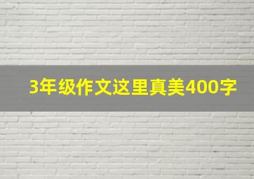 3年级作文这里真美400字