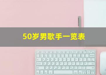 50岁男歌手一览表