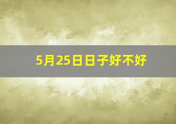 5月25日日子好不好