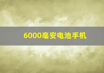 6000亳安电池手机