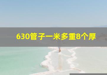 630管子一米多重8个厚