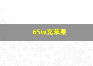 65w充苹果