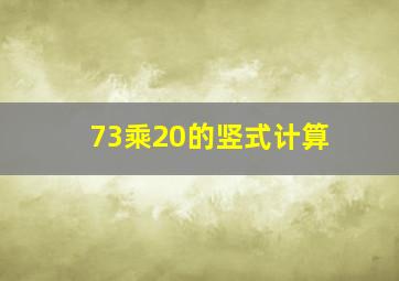 73乘20的竖式计算