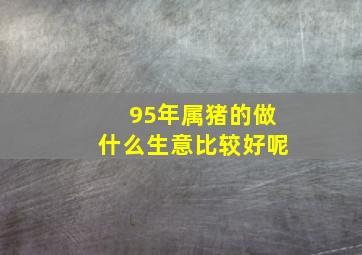 95年属猪的做什么生意比较好呢