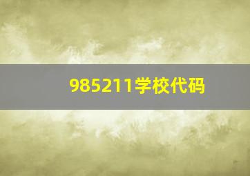 985211学校代码