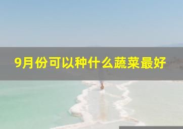 9月份可以种什么蔬菜最好