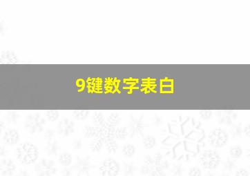 9键数字表白