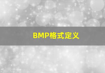 BMP格式定义