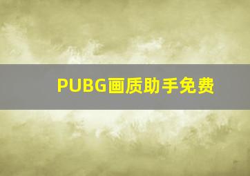 PUBG画质助手免费