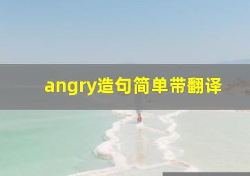 angry造句简单带翻译