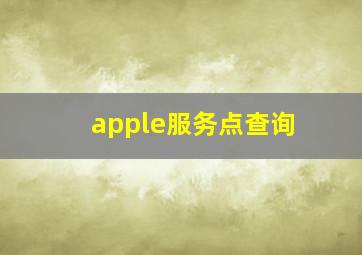 apple服务点查询