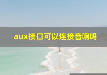 aux接口可以连接音响吗