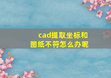 cad提取坐标和图纸不符怎么办呢