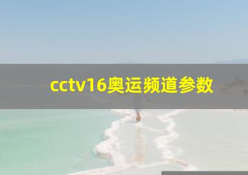 cctv16奥运频道参数