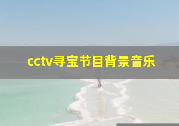 cctv寻宝节目背景音乐