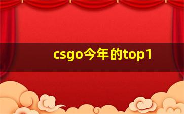 csgo今年的top1