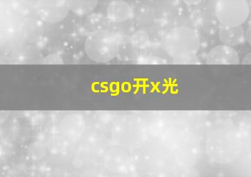 csgo开x光