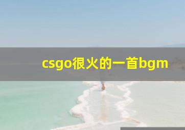 csgo很火的一首bgm