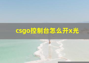 csgo控制台怎么开x光