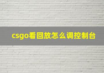 csgo看回放怎么调控制台