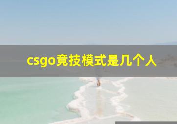 csgo竞技模式是几个人