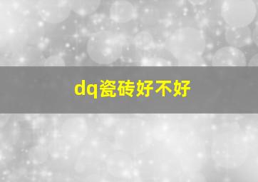 dq瓷砖好不好