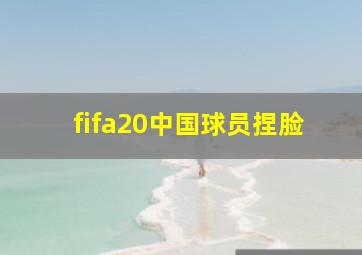 fifa20中国球员捏脸