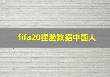 fifa20捏脸数据中国人