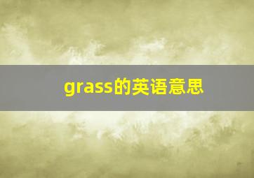 grass的英语意思