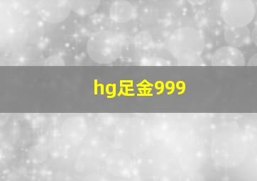 hg足金999