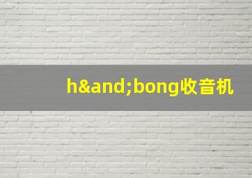 h∧bong收音机