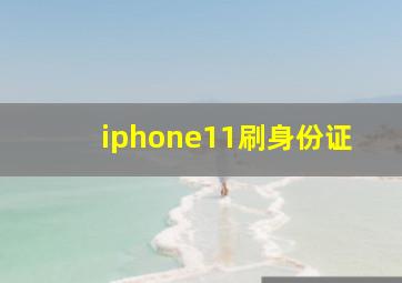 iphone11刷身份证