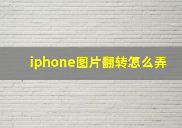 iphone图片翻转怎么弄