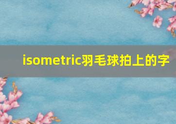 isometric羽毛球拍上的字