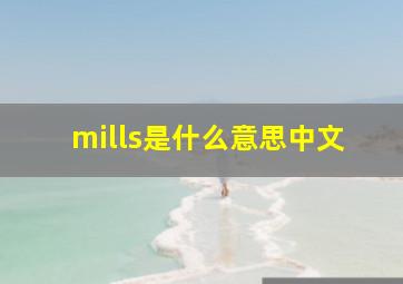 mills是什么意思中文