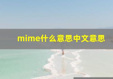 mime什么意思中文意思