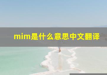 mim是什么意思中文翻译